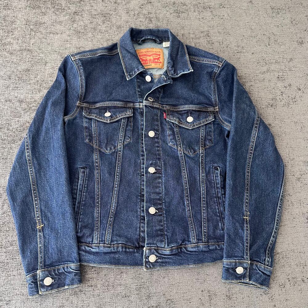 Levi's Mens Denim Trucker Jacket Size Small Classic Cotton Blend Vintage Style